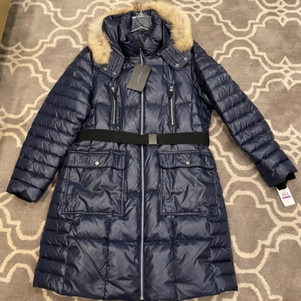 MARC NEW YORK -ANDREW MARC- NEW DOWN REAL COYOTE FUR TRIMMED COAT, SIZE XXL